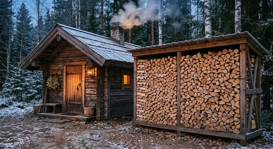 Укладка дров в Высоковске, проезд Луговая, 16